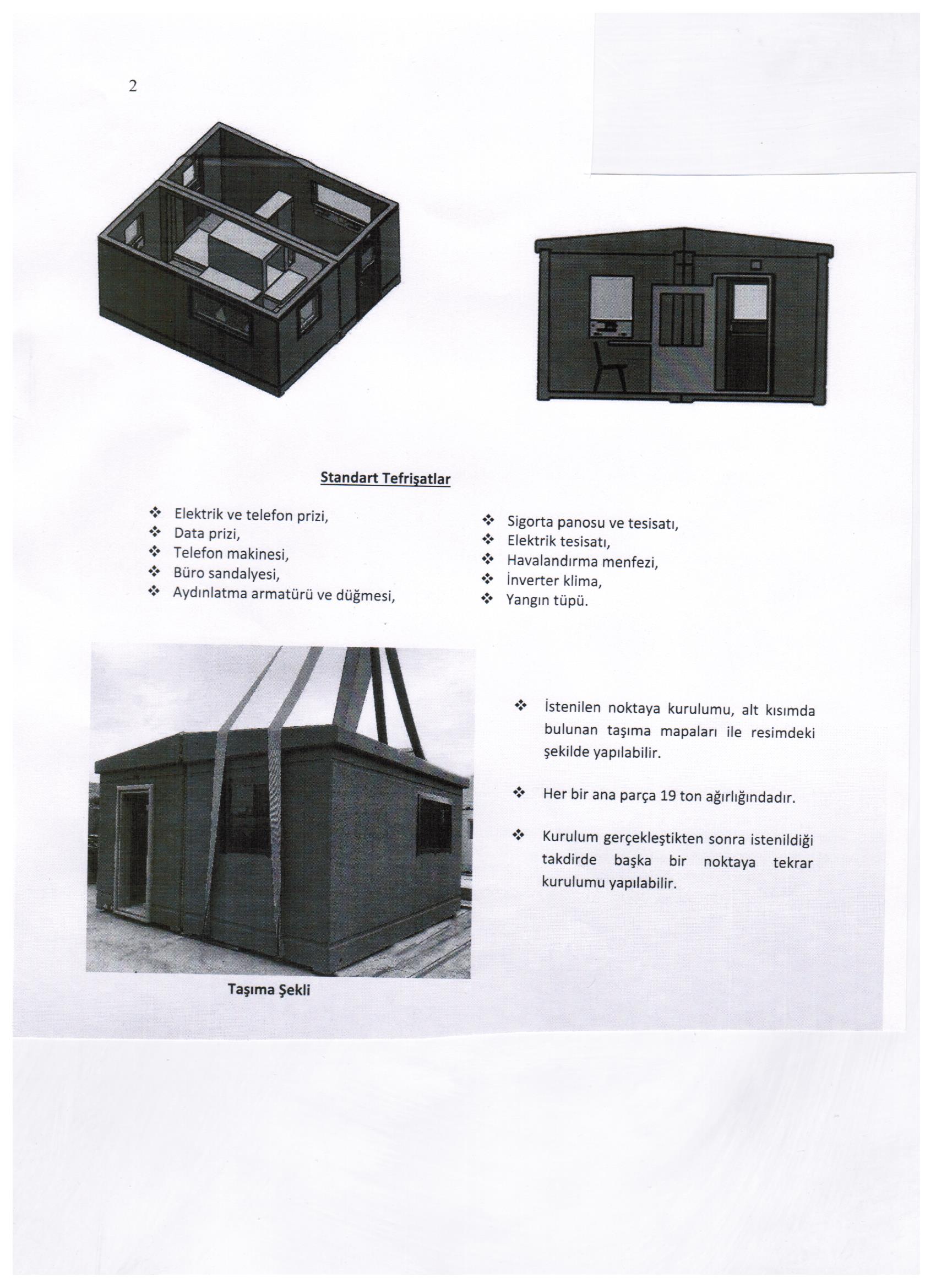 " ZIRHLI MODÜLER NİZAMİYE 290*478*600CM 38TON ( 2899.000TL )+KDV ADRESE TESLİM